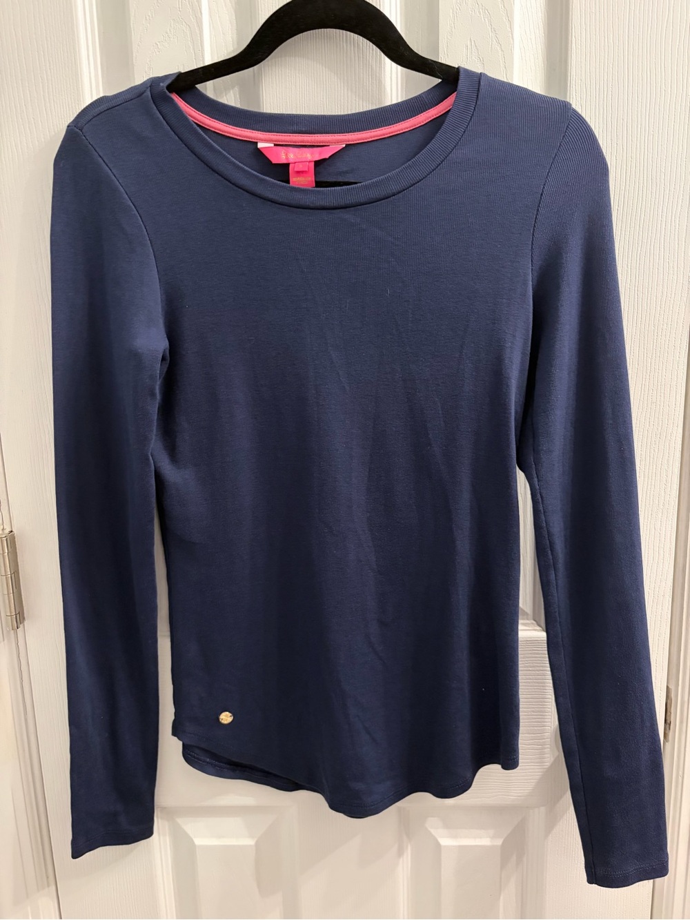 Lilly Pulitzer Basic Long Sleeve Tee Shirt Navy